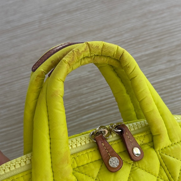 MZ Wallace Micro Sutton Tote Neon Yellow Quilted Mini Tote -Read- - Picture 14 of 16